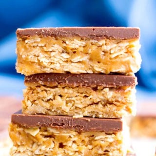 IG 4 Ingredient No Bake Chocolate Peanut Butter Cup Oatmeal Bars Gluten Free Vegan Dairy Free 1