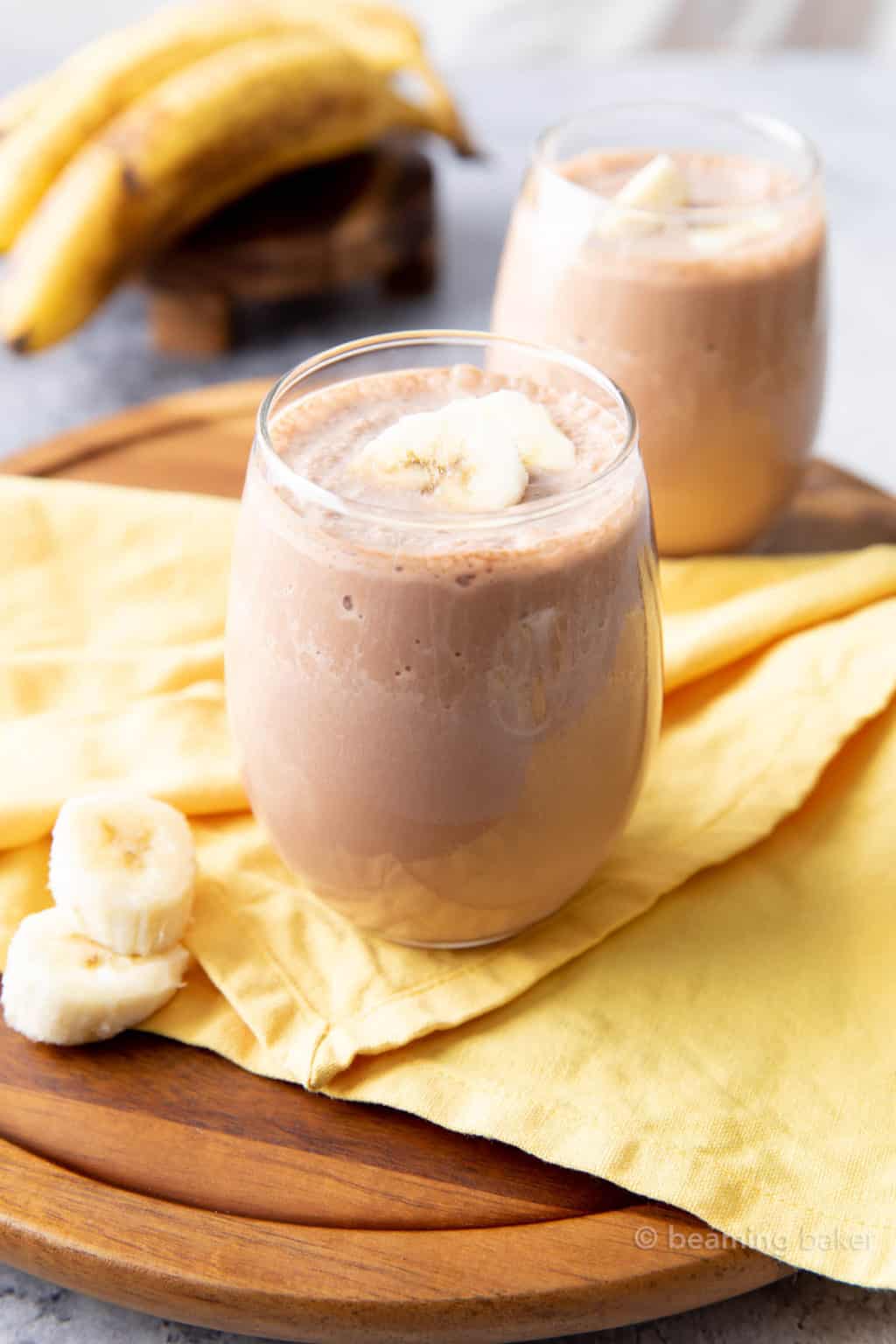 Chocolate Banana Vegan Protein Shake Recipe Beaming Baker