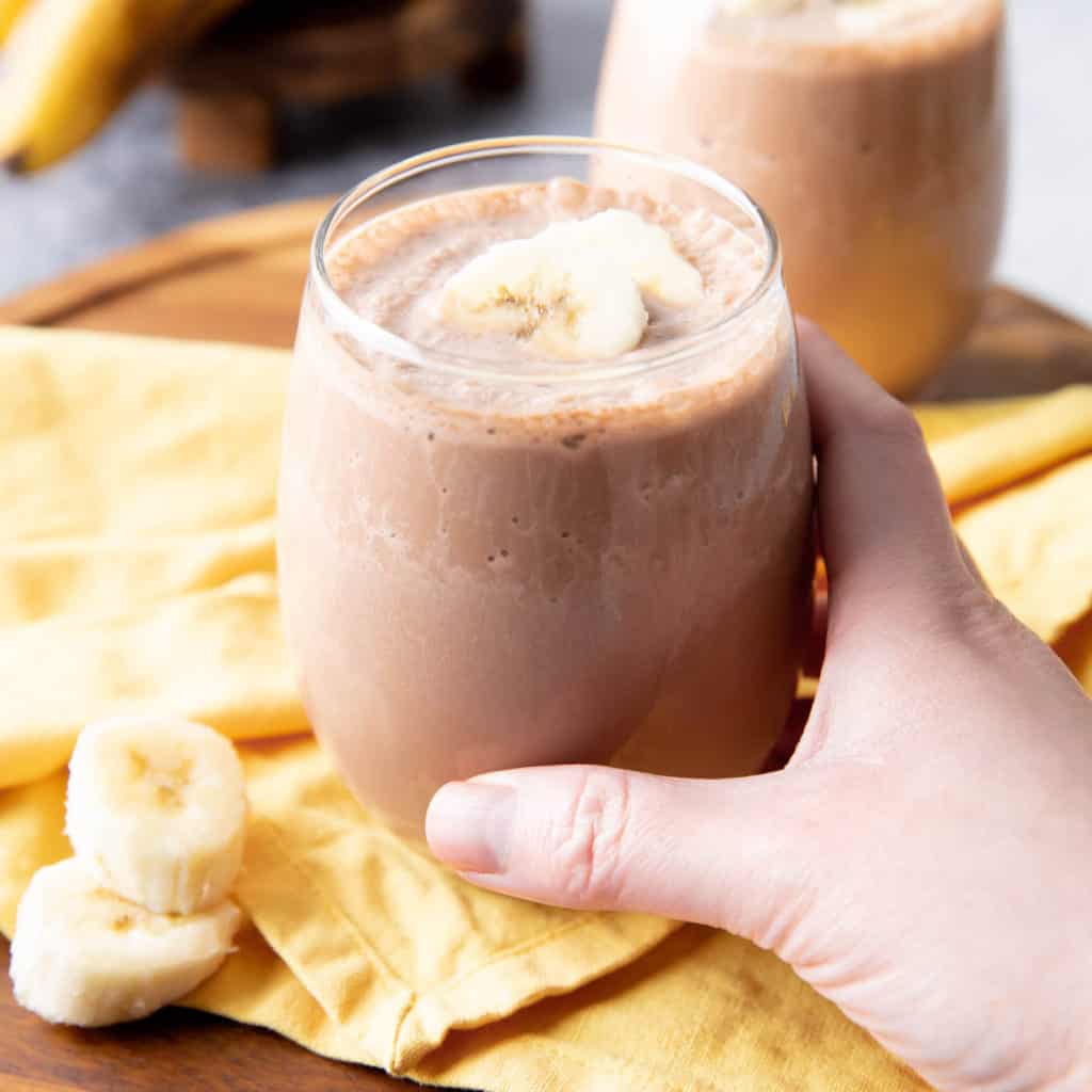 Chocolate Banana Vegan Protein Shake Recipe Beaming Baker