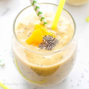 Chia Seed Smoothie Recipes – 3 Ways: learn how to make chia seed smoothies 3 delicious ways—the freshest, easiest ways to include chia seeds in a smoothie! #ChiaSeeds #Smoothie #Chia #ChiaSeed | Recipe at BeamingBaker.com