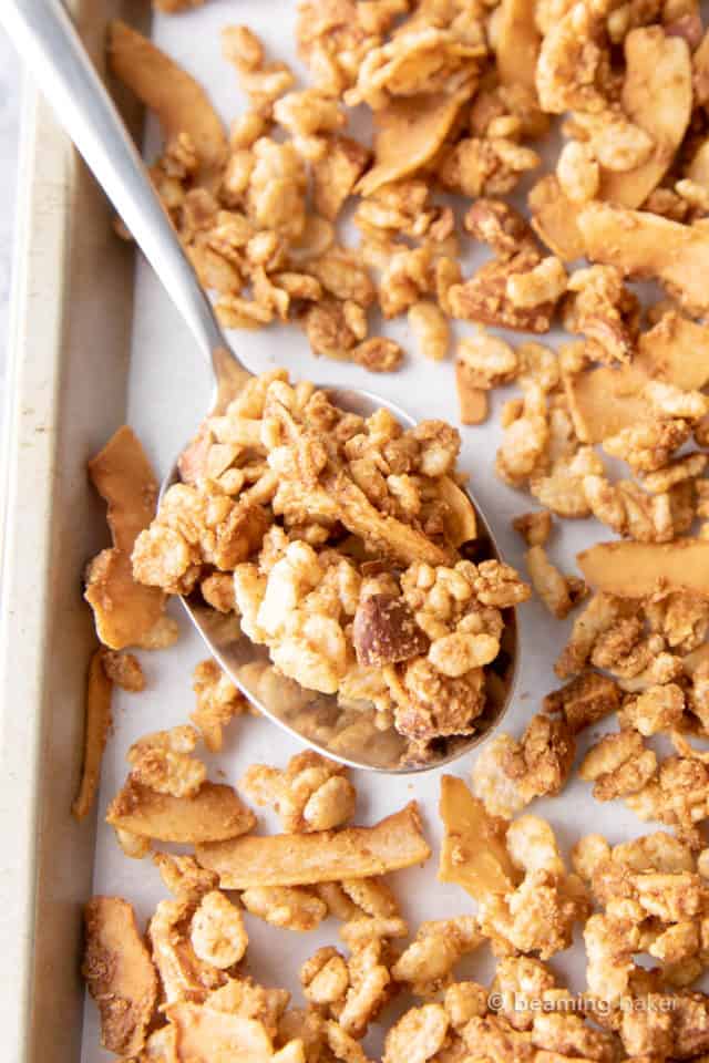 Low Calorie Granola (Low Carb, Low Sugar, Low Fat) - Beaming Baker
