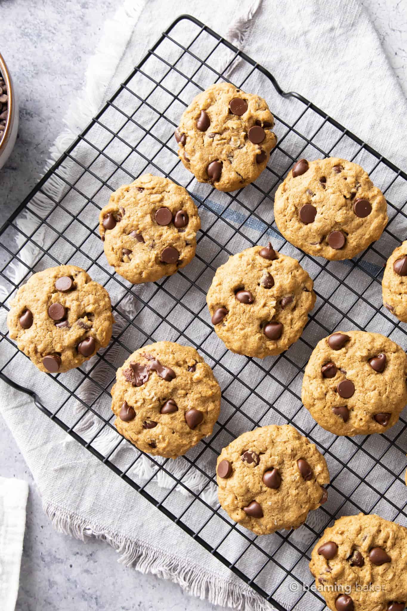 Oat Flour Chocolate Chip Cookies (V, GF) Beaming Baker