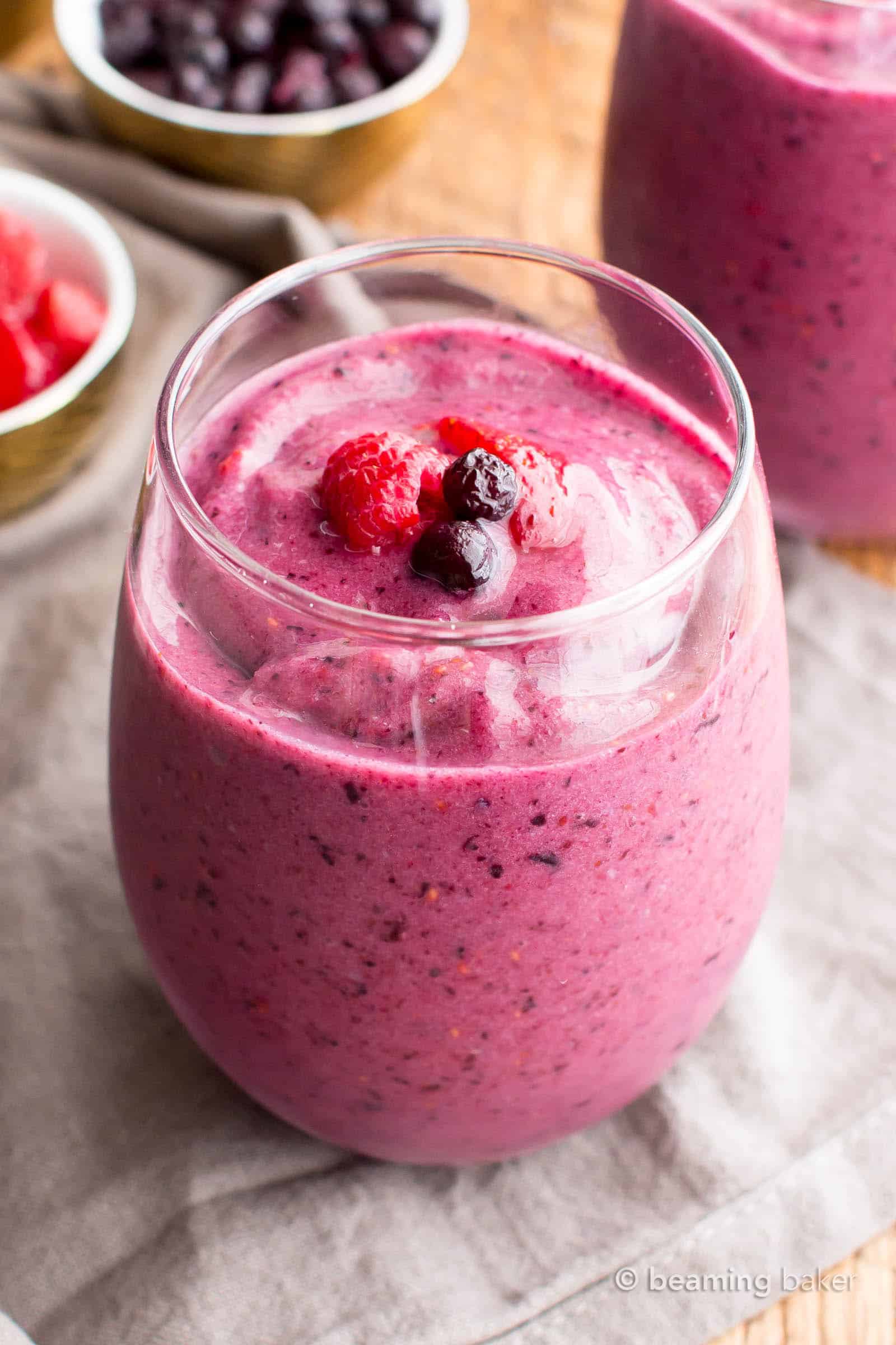 Easy Berry Smoothie Recipe - Beaming Baker