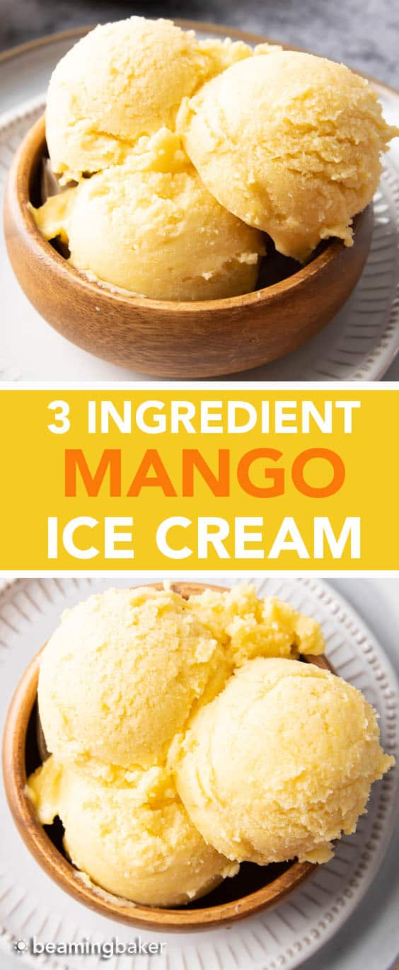 Homemade Mango Ice Cream Recipe (No Ice Cream Maker!)