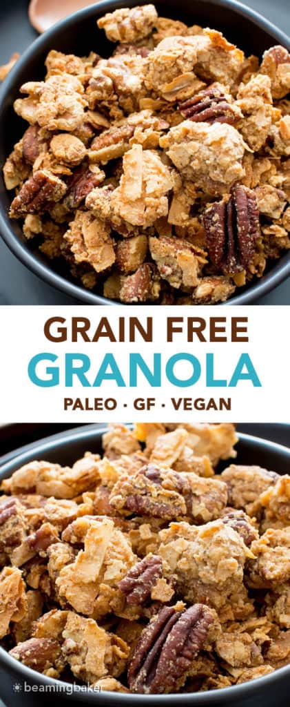 Grain Free Granola – Paleo Granola Recipe - Beaming Baker