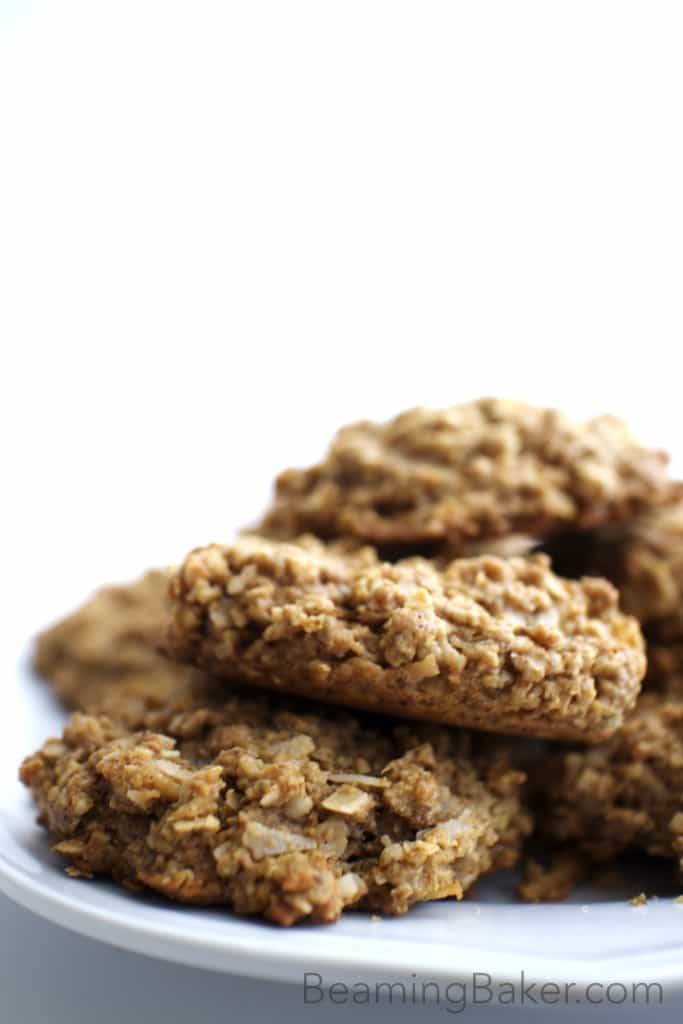 Crispy and crumbly on the outside, rich and decadent on the inside: the perfect vegan peanut butter coconut cookies to bring you back to the days of Chick-o-sticks and your grandma's baking.