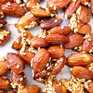 Smoky and sweet, skillet-roasted almonds glazed with a generous coat of honey and satisfying sesame seeds. Honey Sesame Almonds are the new go-to snack.