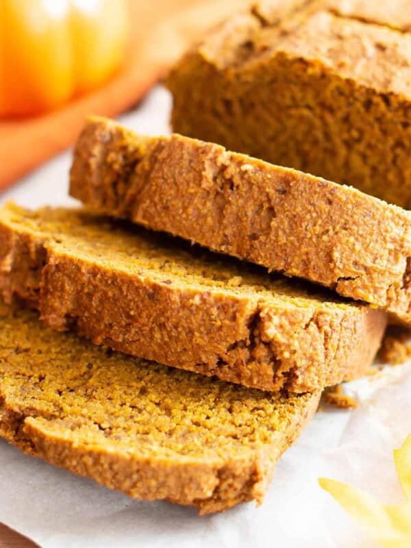 vegan gluten free pumpkin bread featured image