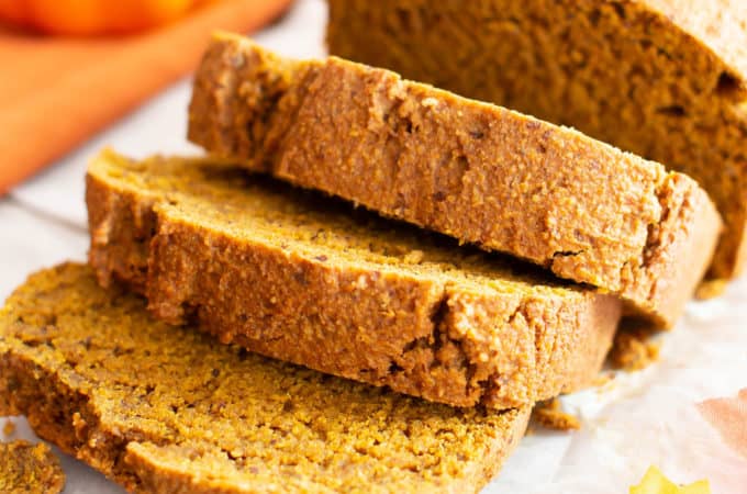 vegan gluten free pumpkin bread featured image