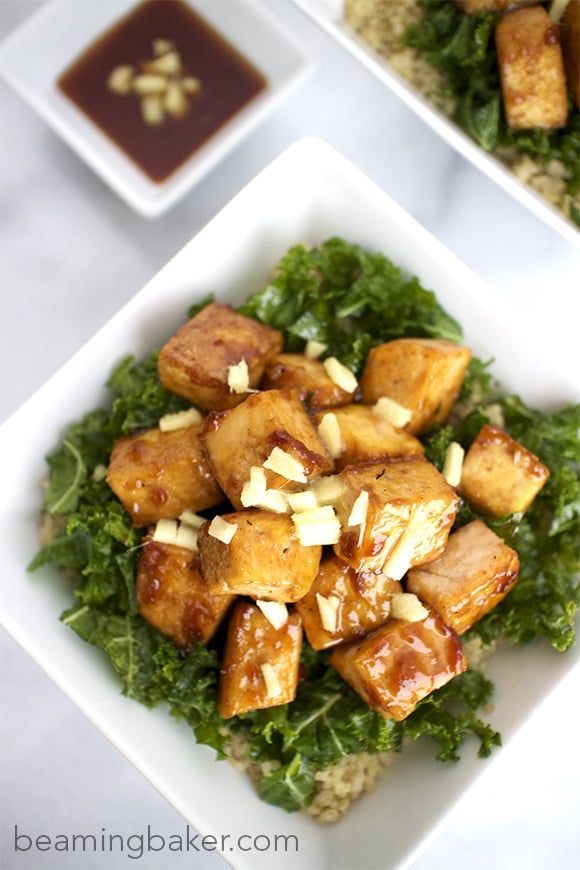 Last Teriyaki Tofu Bowls with Quinoa and Kale