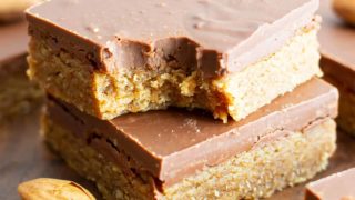 No Bake Paleo Chocolate Almond Butter Bars Easy Paleo Dessert Recipe Beaming Baker