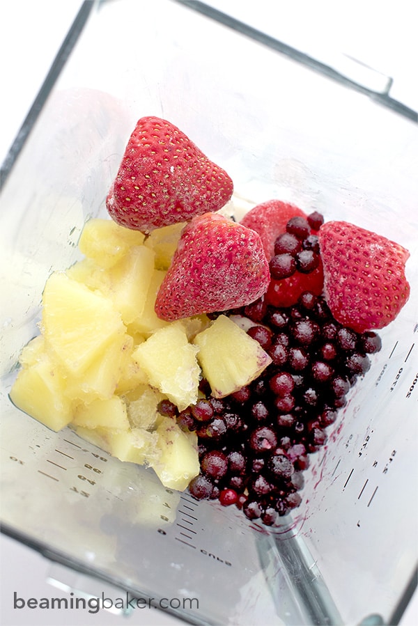 Pineapple Berry Smoothie - Beaming Baker