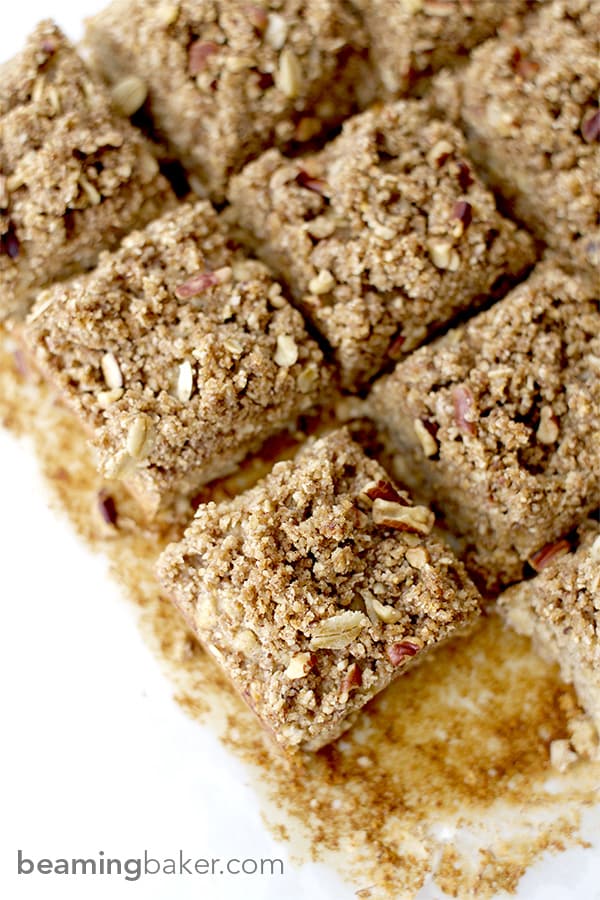 Banana Bread Bars With Streusel Topping Vegan Beaming Baker