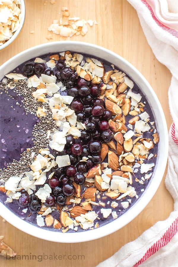 Dairy Free Acai Smoothie Bowl Recipe • The Candid Cooks