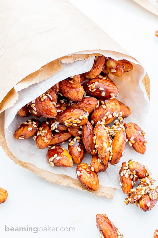 Honey Glazed Nuts with Sesame Seeds, Almonds & Cashews