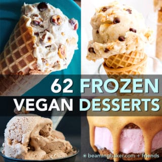 62 Unbelievably Good Vegan Frozen Desserts: a mouthwatering collection of 62 amazing plant-based desserts, from ice cream sandwiches to fudge pops. #Vegan #DairyFree #PlantBased | BeamingBaker.com