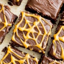 Chocolate Peanut Butter Spiderweb Brownies (Vegan, Gluten Free, Dairy Free)-image