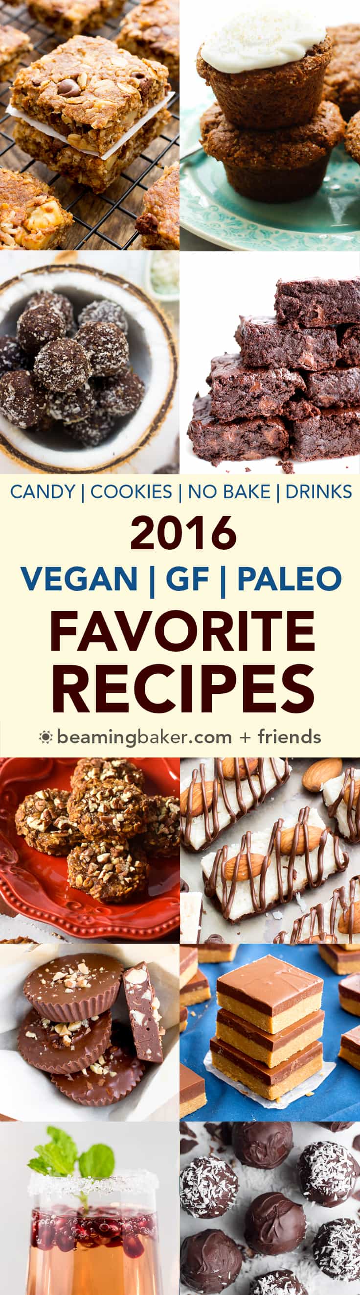My Favorite Recipes of 2016: a collection of my favorite recipes, featuring gluten free, paleo, vegan and dairy-free treats from Beaming Baker and around the web. #Vegan #GlutenFree #Paleo #DairyFree | BeamingBaker.com