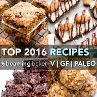 Top 2016 Recipes: A thrilling & sometimes nostalgic look back on the top 2016 recipes on Beaming Baker. Vegan, Gluten Free, Dairy-Free and Paleo treats. #Vegan #GlutenFree #Paleo #BeamingBaker | BeamingBaker.com