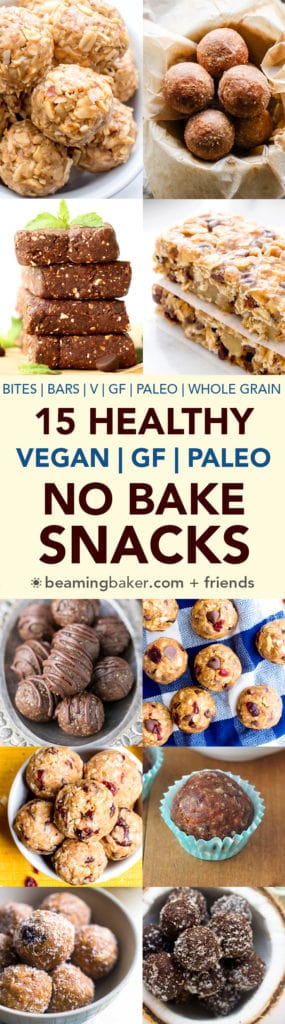 15 Healthy Gluten Free Vegan No Bake Snacks (v, Gf, Paleo) - Beaming Baker