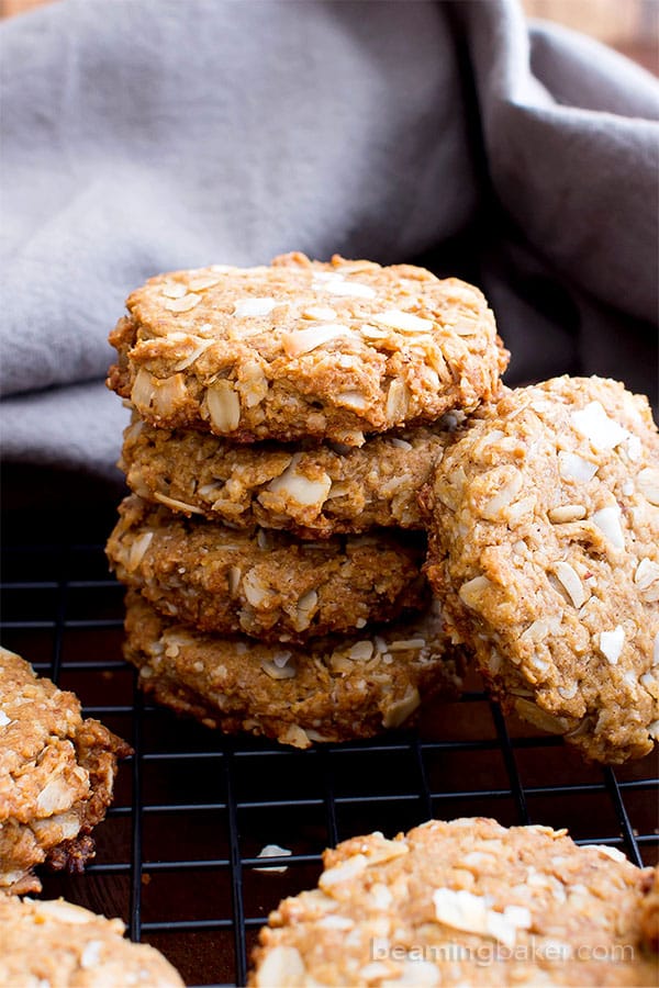 Peanut Butter Coconut Oatmeal Cookies (Vegan, Gluten Free 