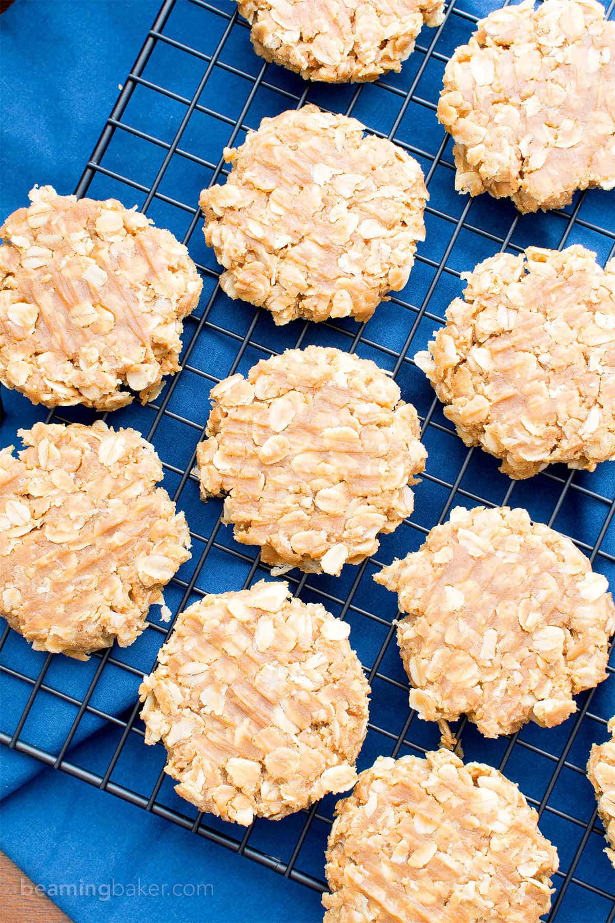 3 Ingredient No Bake Peanut Butter Oatmeal Cookies GlutenFree, Vegan, DairyFree  Beaming Baker