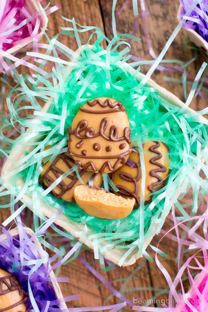 5 Ingredient Chocolate Peanut Butter Eggs (Vegan, Gluten Free, DairyFree) Beaming Baker
