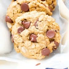 Gluten Free Vegan Oatmeal Chocolate Chip Cookies (V, GF, Dairy-Free)-image