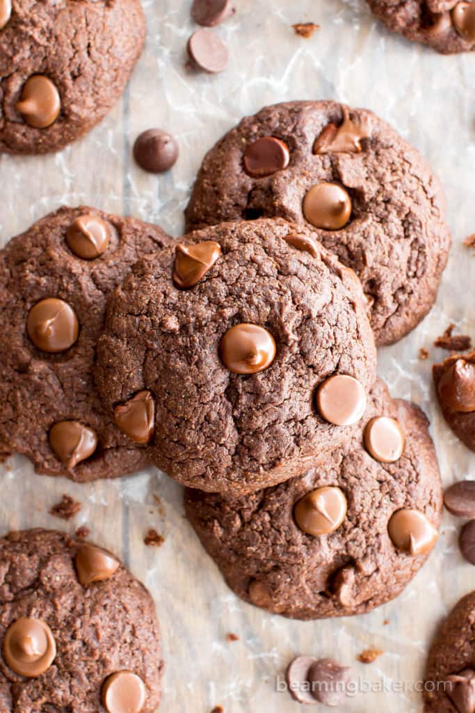 Vegan Chocolate Brownie Cookies (Gluten Free, Oat Flour, Vegan, Dairy