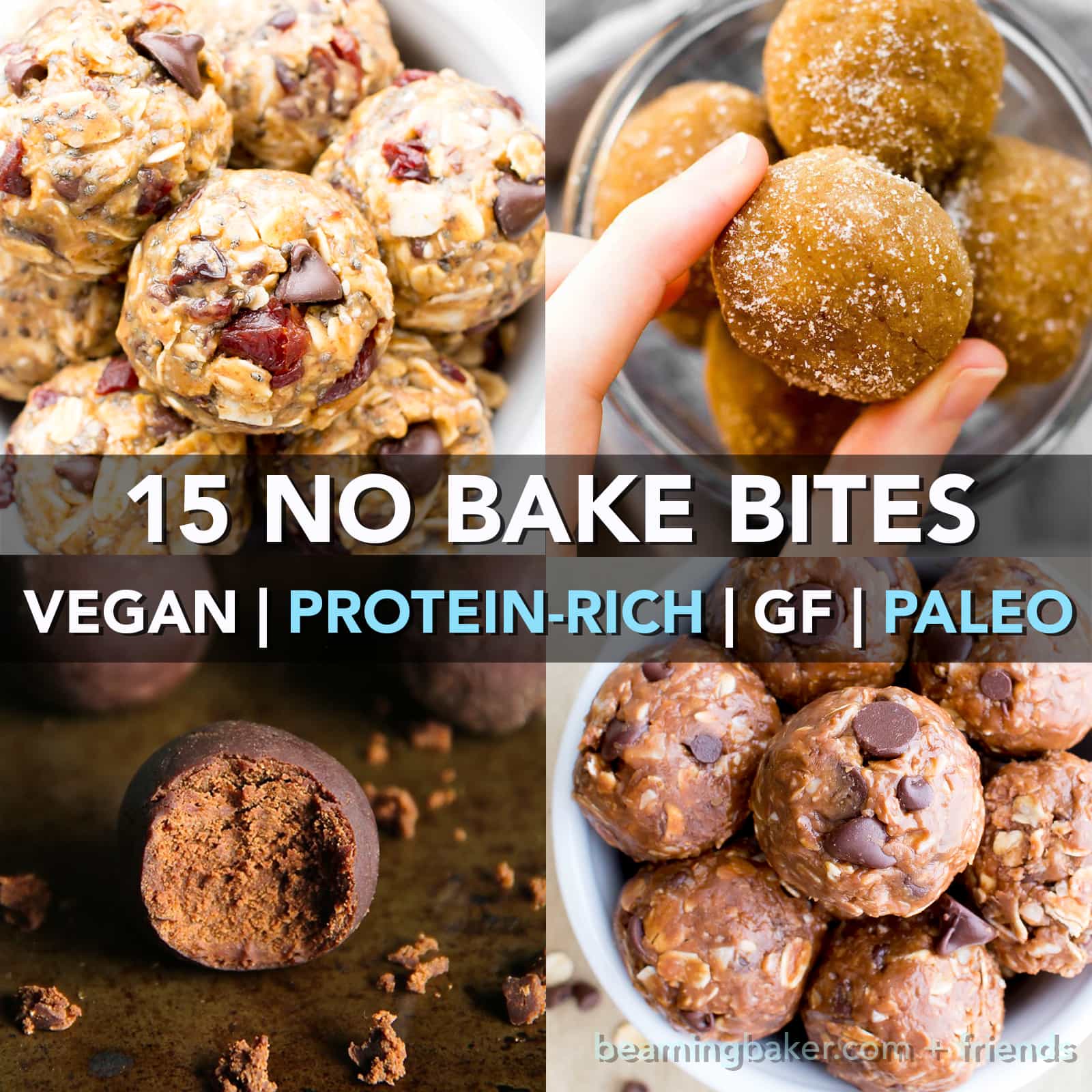 15 Healthy Protein-Packed No Bake Energy Bite Recipes (Gluten Free, Vegan, Paleo, Dairy-Free)