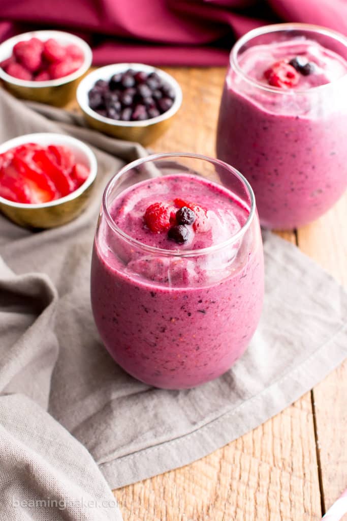 Easy Berry Smoothie Recipe - Beaming Baker