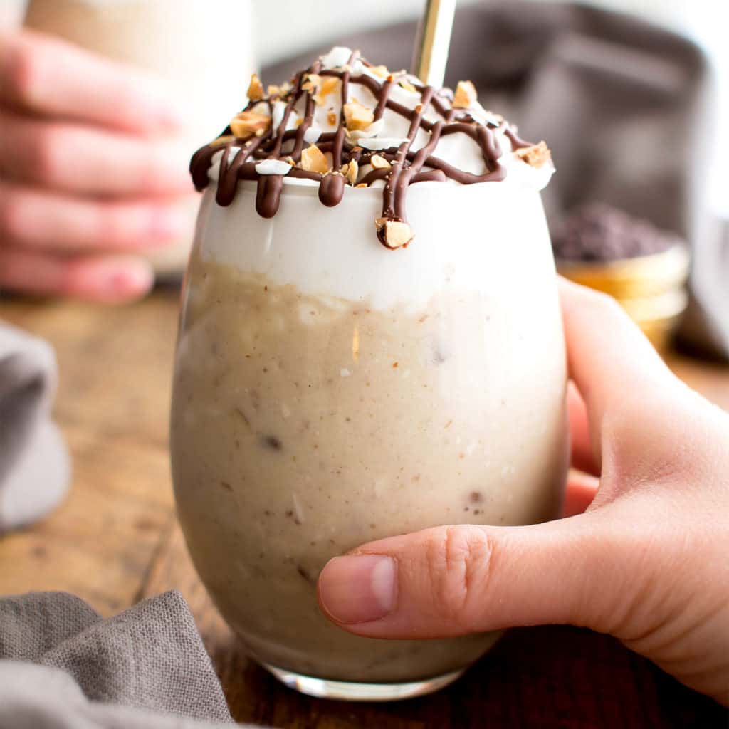 Paleo Almond Joy Milkshake (Vegan, Gluten Free, DairyFree, Paleo