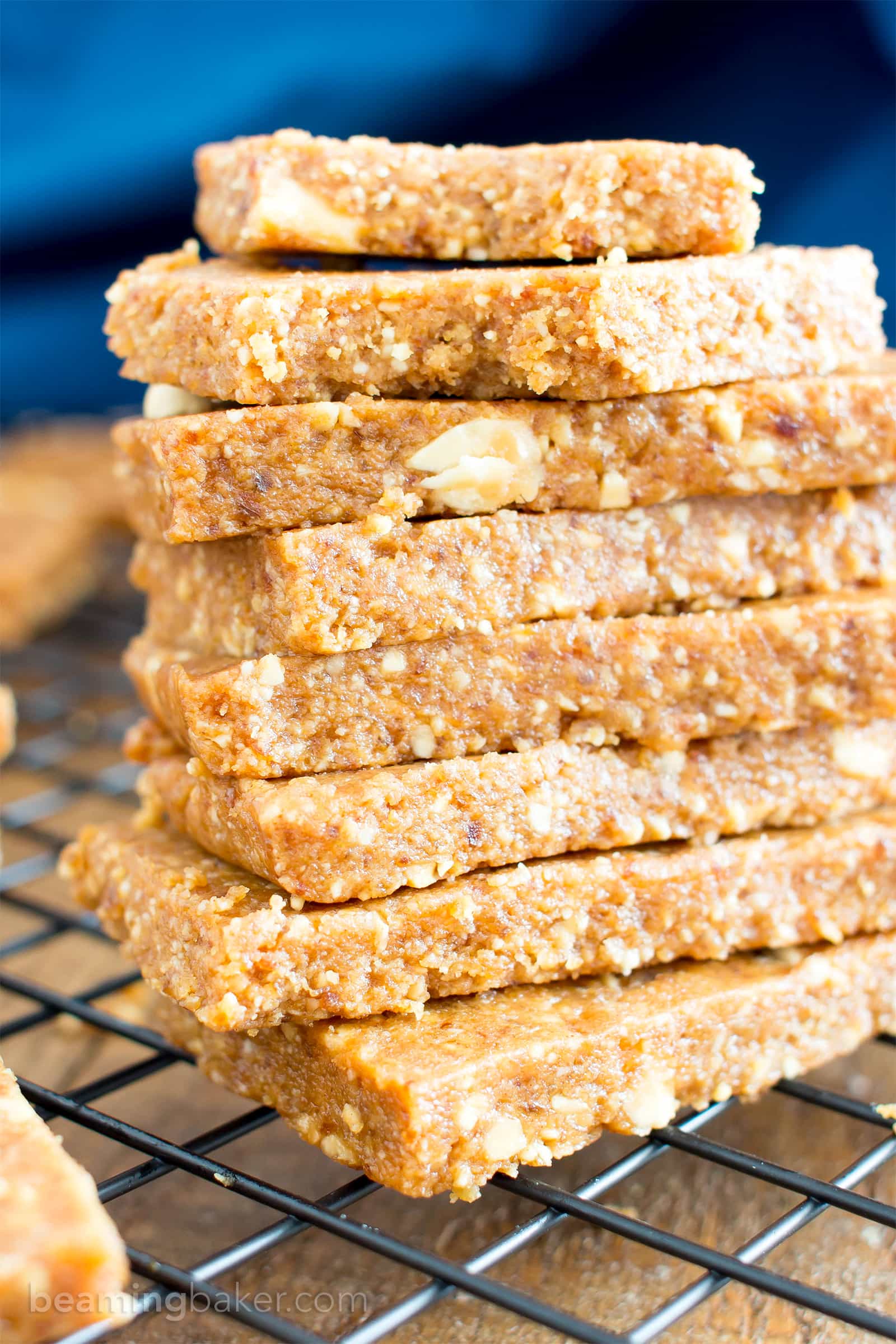 4 Ingredient No Bake Peanut Butter Cookie Energy Bars ...