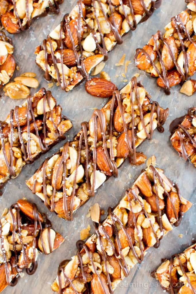 Homemade Dark Chocolate Sea Salt KIND Nut Bars (Gluten Free, Vegan