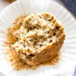 One Bowl Gluten Free Vegan Banana Nut Muffins (V, GF): an easy, whole recipe for deliciously soft and moist banana nut muffins. #Vegan #GlutenFree #WholeGrain #DairyFree #RefinedSugarFree | BeamingBaker.com