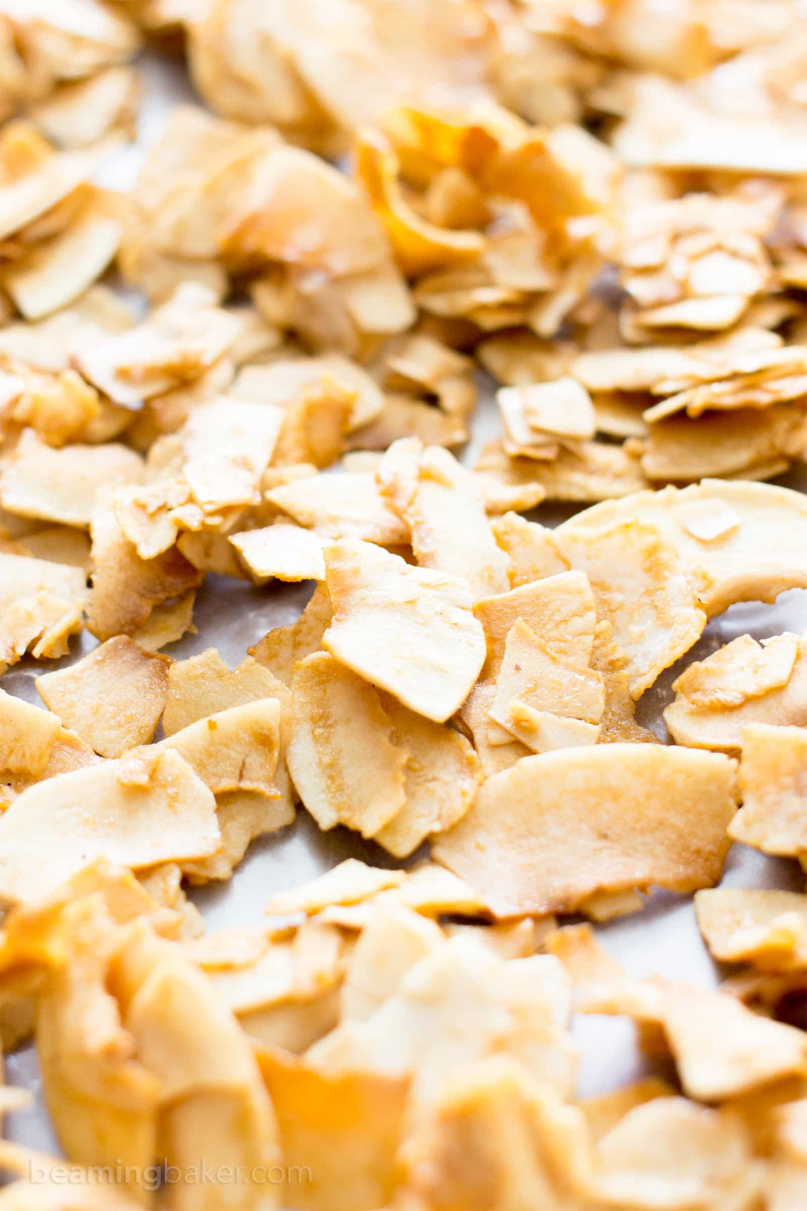 How to make coconut chips or flakes and toasted coconut chips - Oh