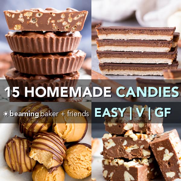 15 Easy Gluten Free Vegan Homemade Candy Recipes (Dairy-Free, Paleo, V, GF)