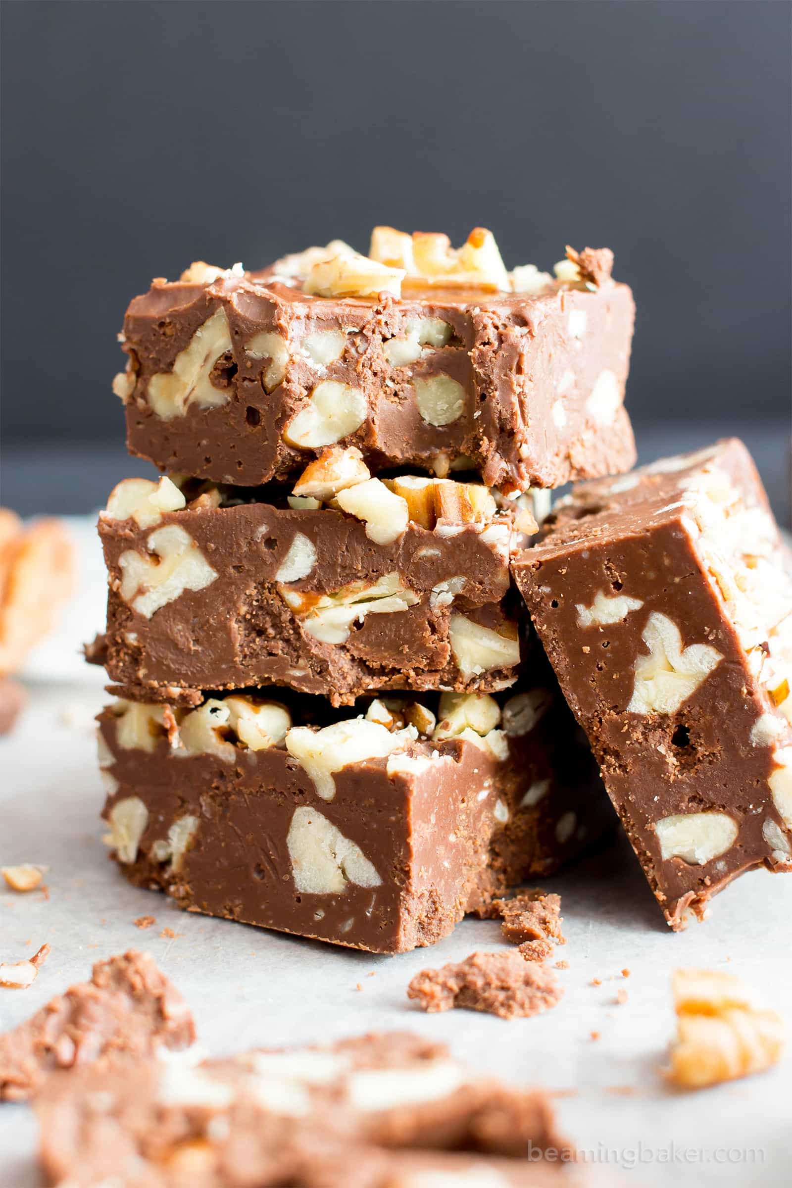 3 Ingredient Chocolate Pecan Fudge Easy Paleo Vegan Gluten Free 