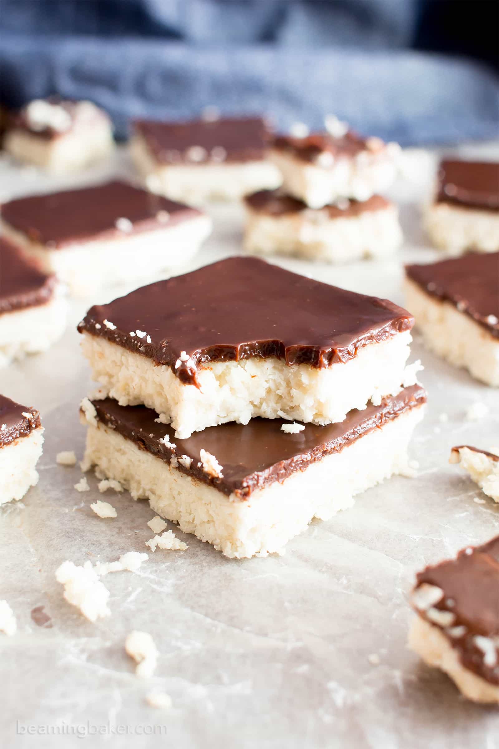 5 Ingredient No Bake Chocolate Coconut Bars (Paleo, Vegan ...