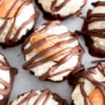 Paleo Vegan Almond Joy Truffles (V, GF): a fun recipe for homemade candy truffles that taste just like Almond Joy! #Vegan #GlutenFree #Paleo #Candy #Dessert | Recipe on BeamingBaker.com