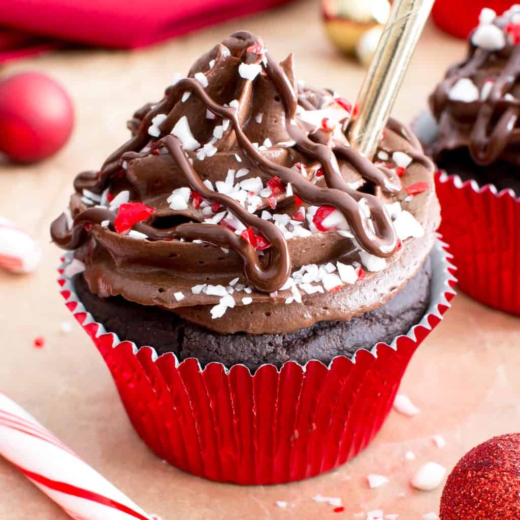 Vegan Peppermint Mocha Cupcakes (Gluten Free, Dairy-Free, V) - Beaming ...