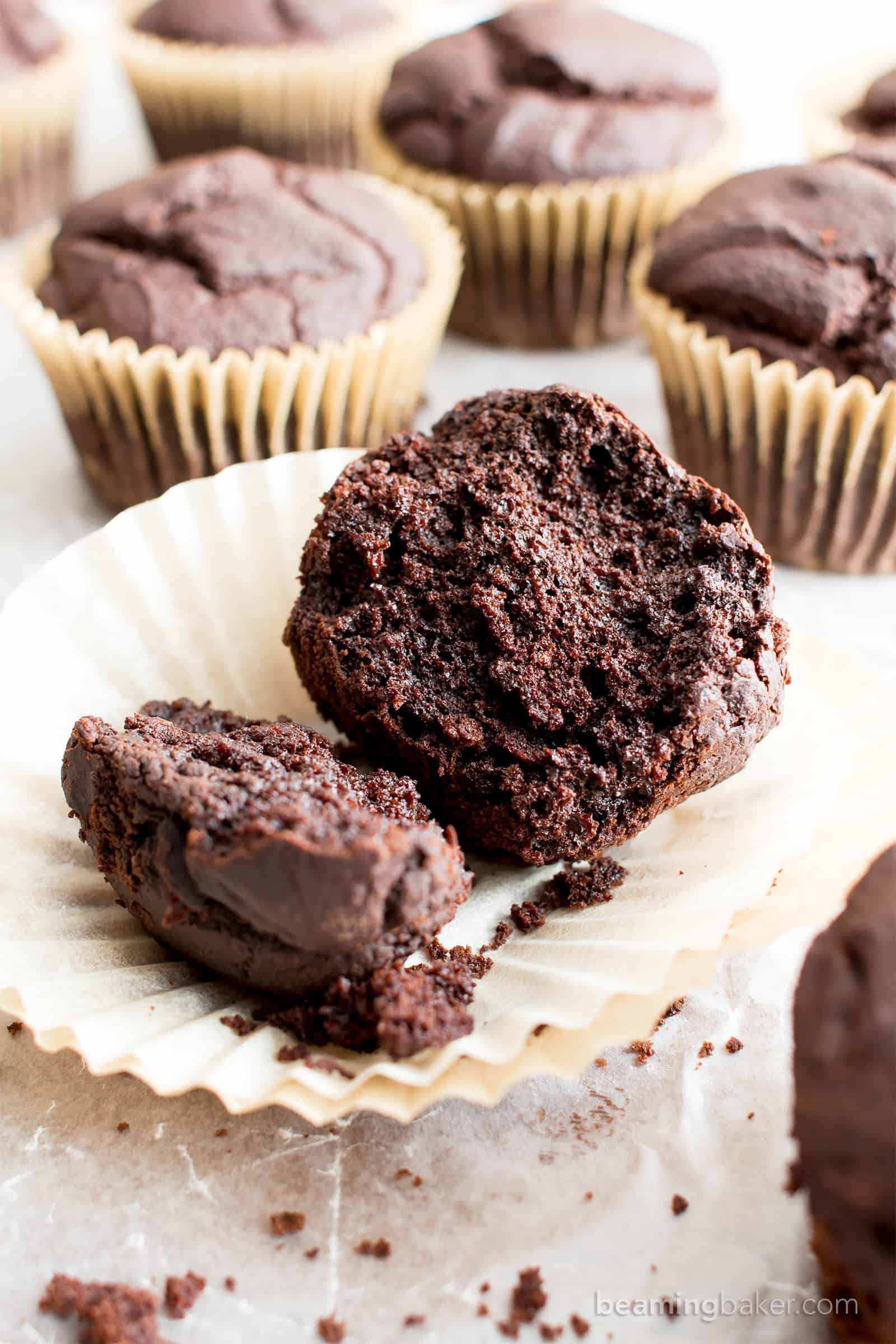 Easy Gluten Free Vegan Dark Chocolate Muffins V GF Dairy Free 