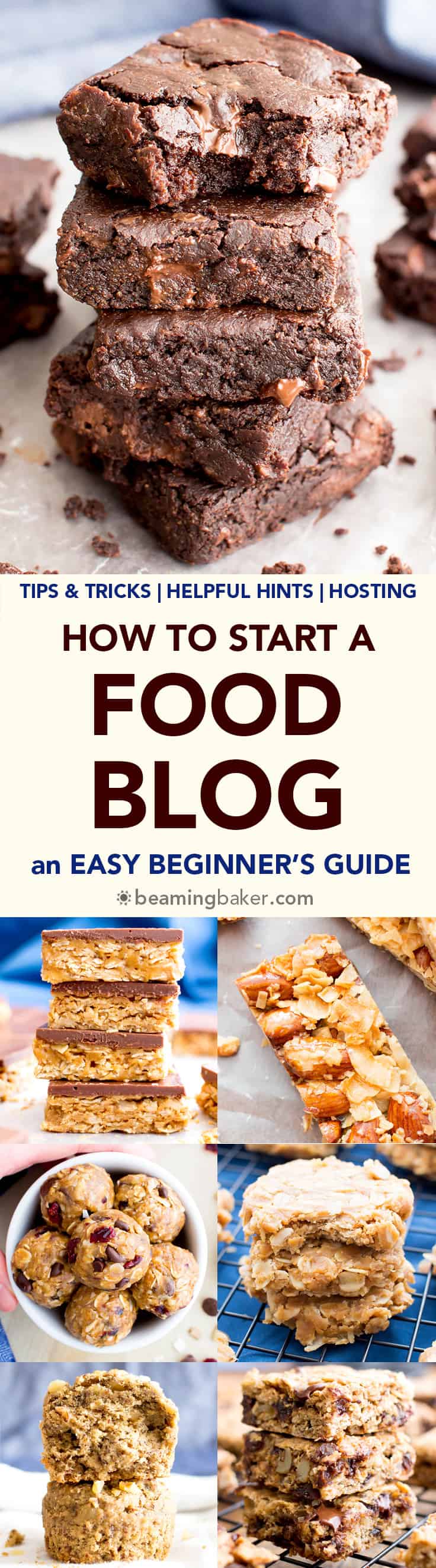 How to Start a Food Blog: an Easy Beginner's Guide: a step-by-step tutorial shows you how to start a food blog and a few basics and tips to get going! #Howto #FoodBlog #Blogging | BeamingBaker.com