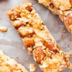 3 Ingredient Kind Bars Recipe – Almond Coconut: the easiest Kind bars, coconut and almond flavored. Just 3 ingredients for chewy, crunchy, healthy coconut almond bars! #KindBars #Kind #Almond #Coconut | Recipe at BeamingBaker.com