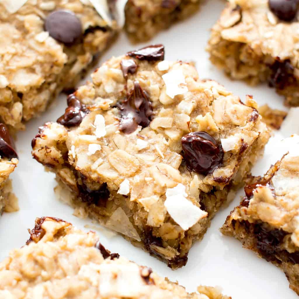 Easy Gluten Free Coconut Chocolate Chip Banana Breakfast Bars (Vegan ...