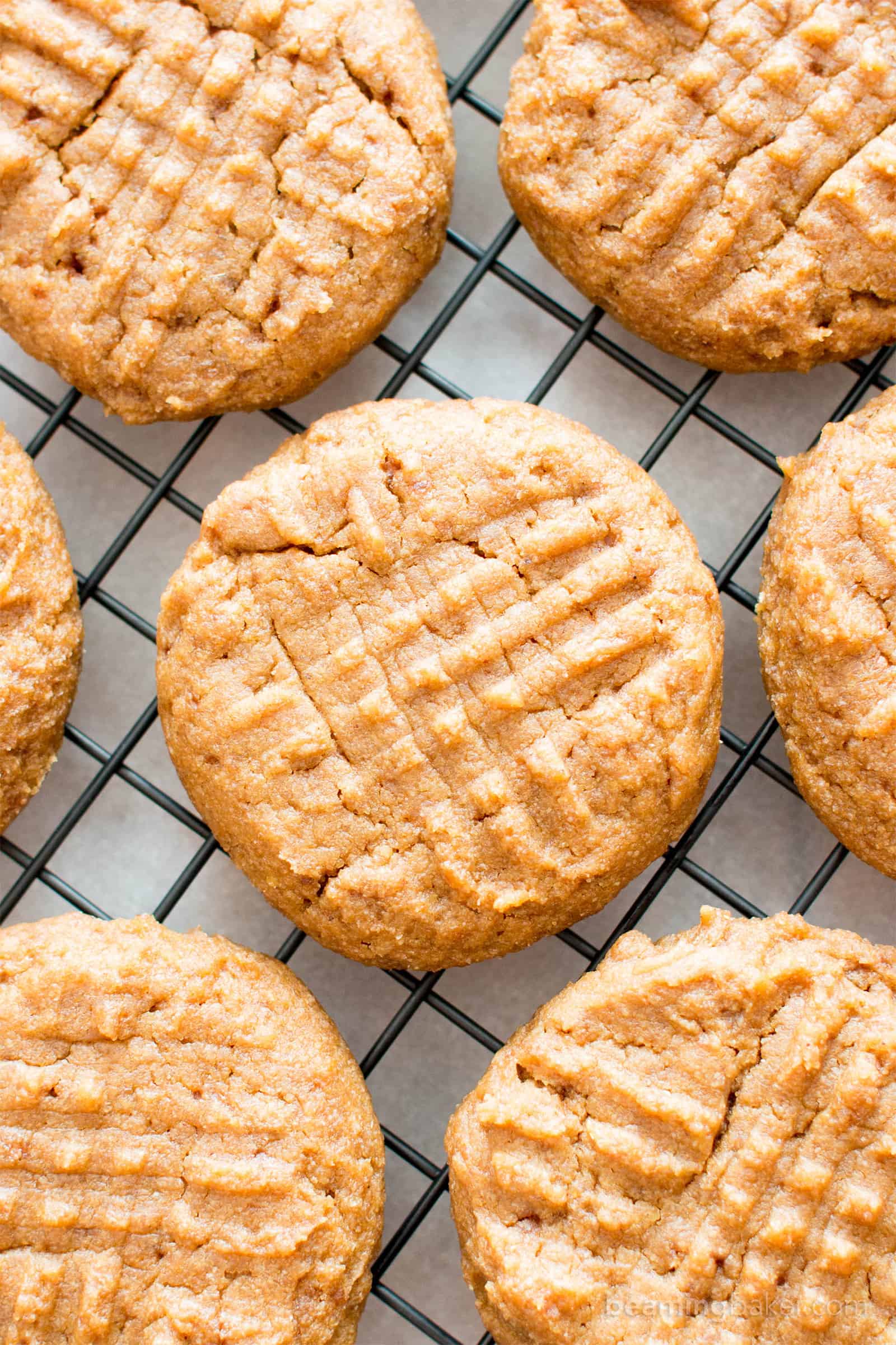 Easy Gluten Free Peanut Butter Cookies (Vegan, GF, Dairy-Free, Refined