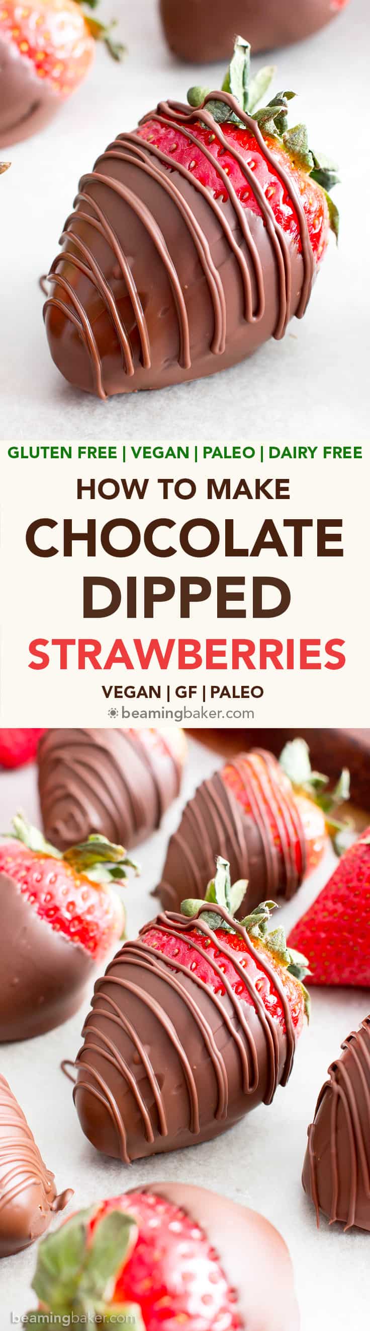 Chocolate Covered Strawberries (Dairy-Free, Vegan, Paleo) • One