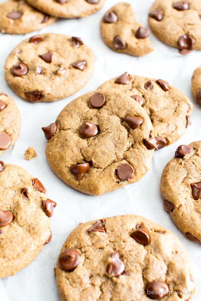 Gluten Free Almond Butter Chocolate Chip Cookies (Vegan, GF, Dairy-Free ...