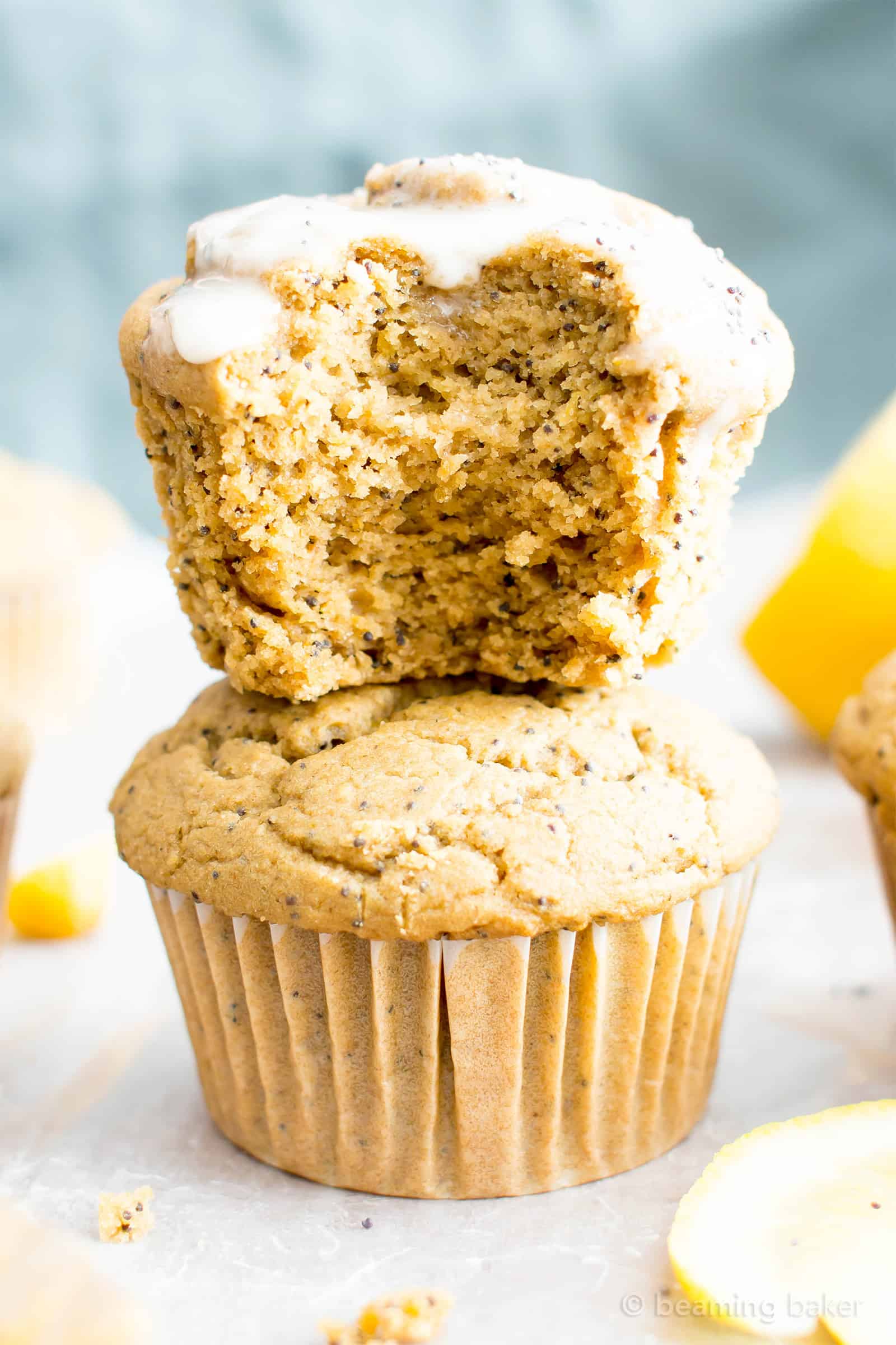 Healthy Lemon Poppy Seed Muffins Recipe (Vegan, Gluten Free, Dairy-Free ...