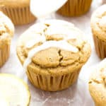 Vegan Lemon Poppy Seed Muffins (Gluten Free): an easy recipe for moist ‘n fluffy vegan lemon poppy seed muffins—perfectly sweet ‘n tart! Gluten Free. #Vegan #Lemon #PoppySeed #GlutenFree #Muffins | Recipe at BeamingBaker.com